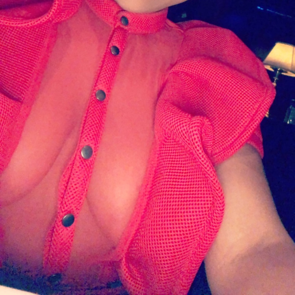 Red ruffle me bodysuit